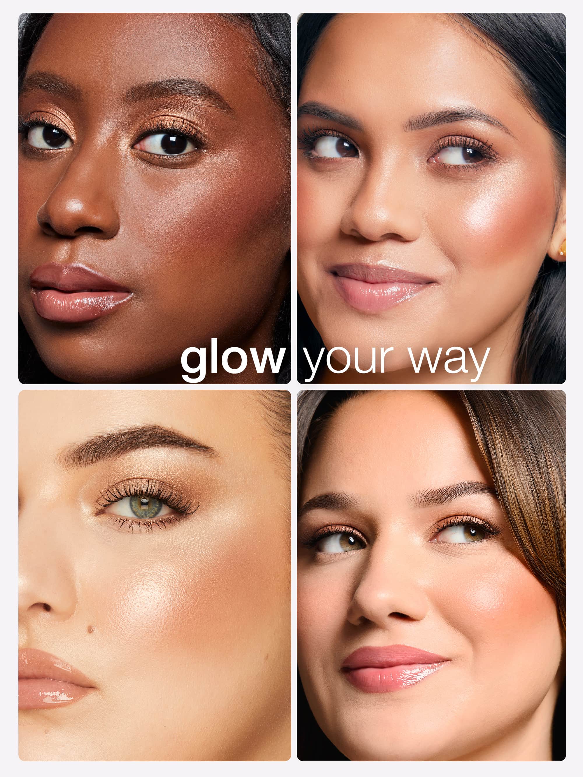 glow wardrobe highlighting eye & cheek palette & brush - Image 5